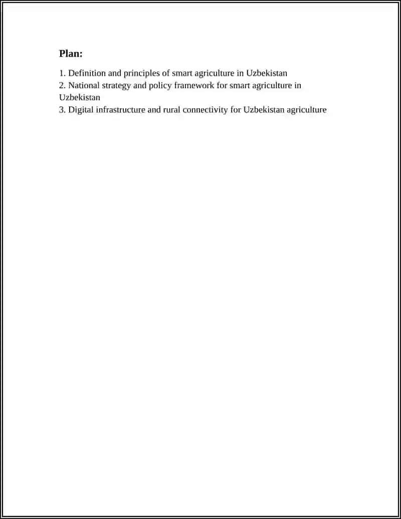 CONCEPT OF SMART AGRICULTURE OF UZBEKISTAN 2