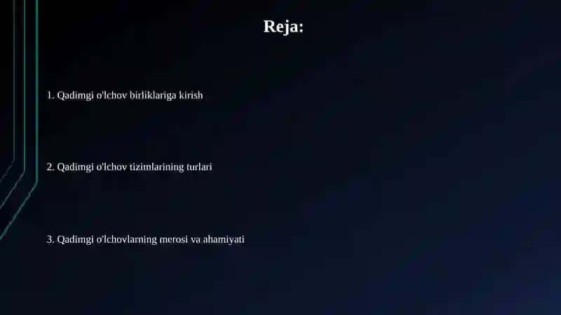 Qadimgi o'lchov birliklar 2