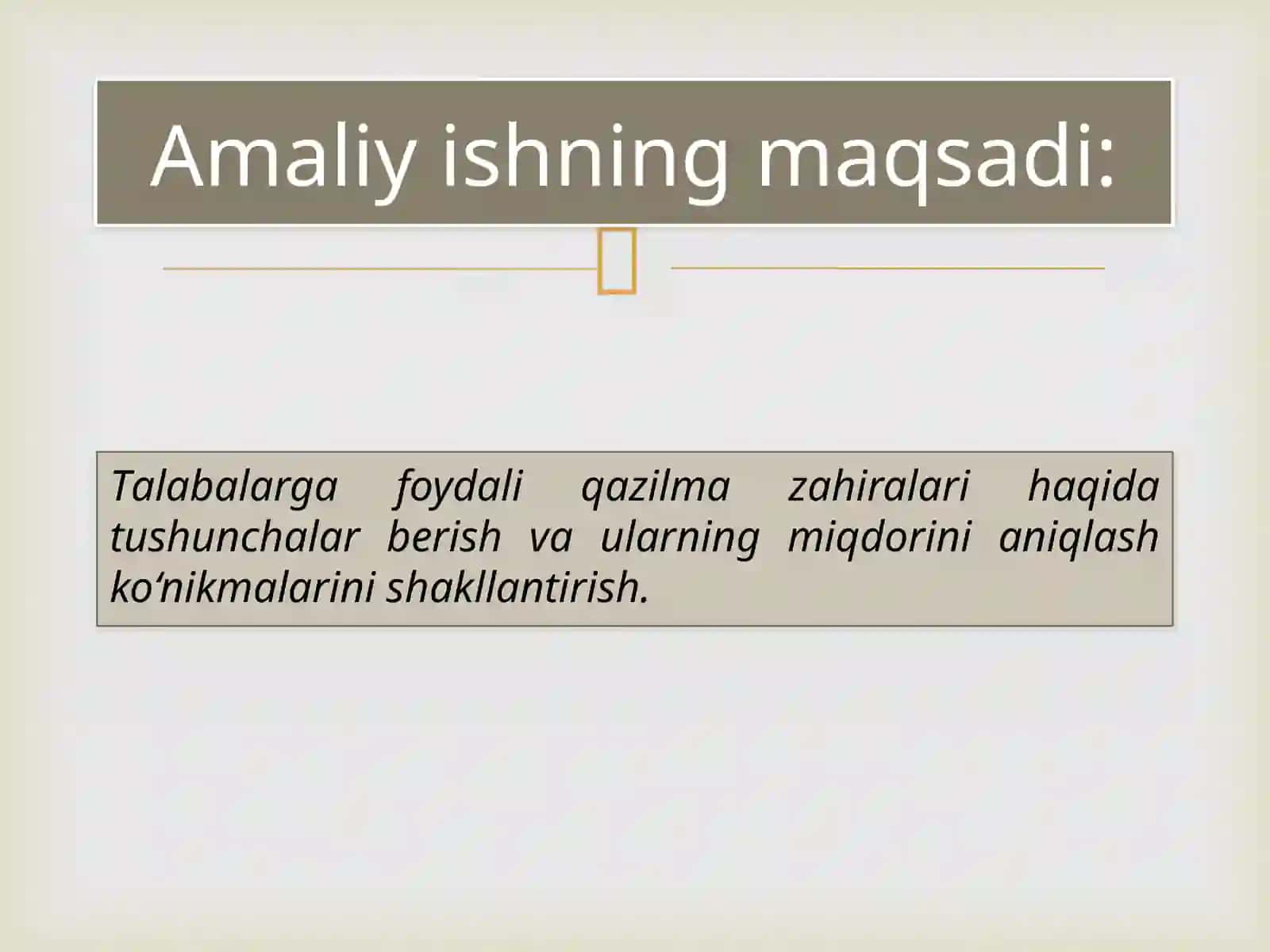 Foydali qazilma zahiralarini aniqlash 2