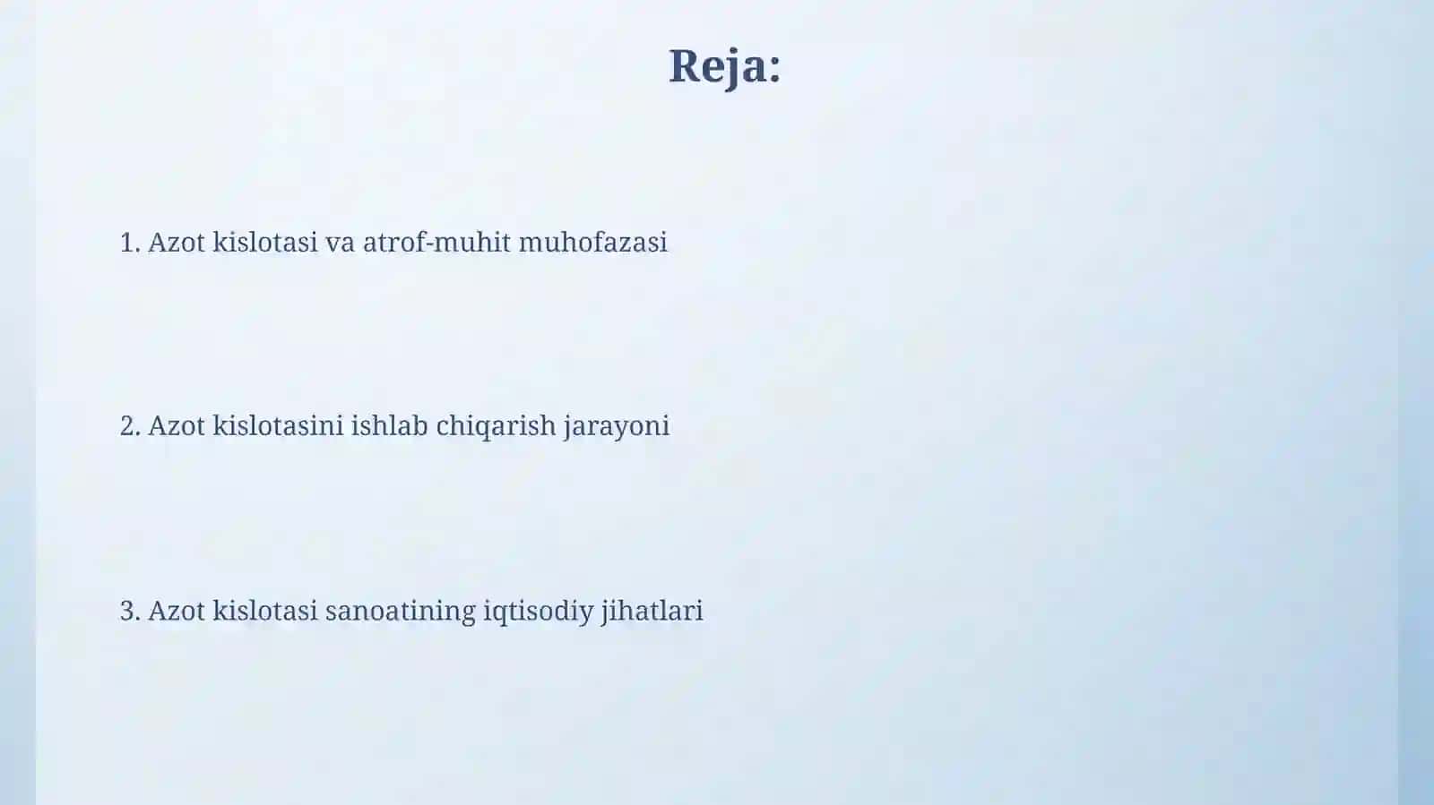 Nitrat kislota olish sanoati 2