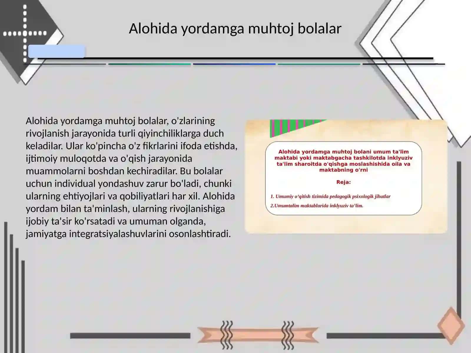 Alohida yordamga muhtoj bolalar 2