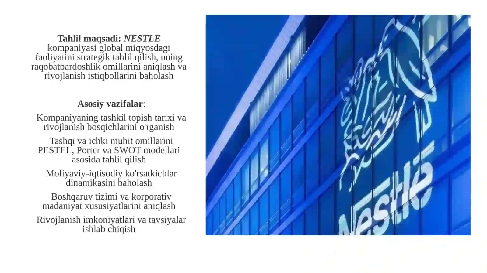 NESTLE KOMPANIYASI 2