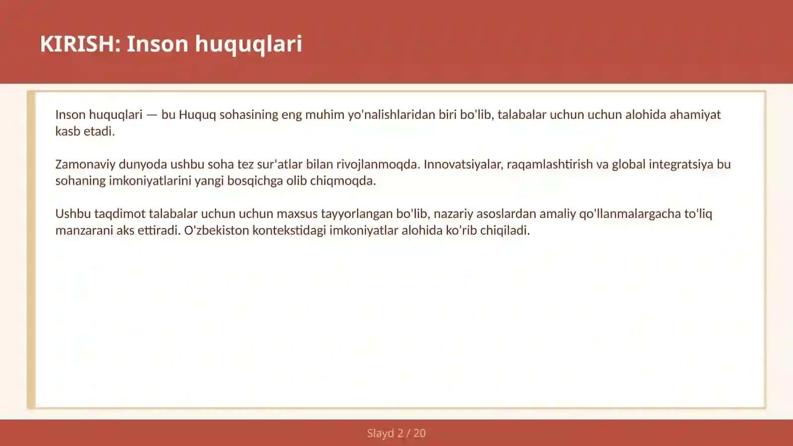 Inson huquqlari 2