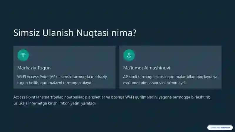 Simsiz Ulanish Nuqtasi (Wi-Fi Access Point) 2
