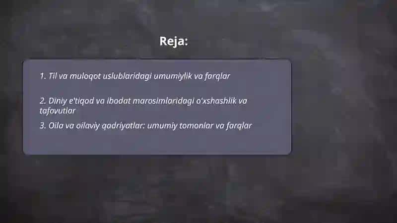 Til va muloqot uslublaridagi umumiylik va farqlar 2