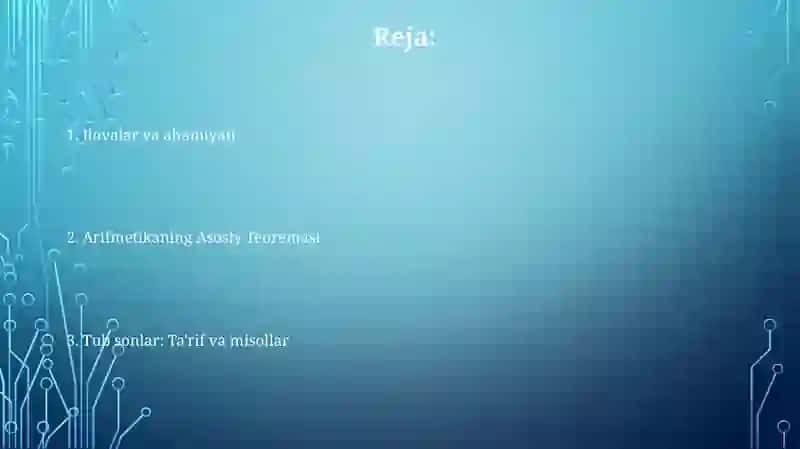 Tub sonlar.Arifmetikaning asosiy teoremasi 2