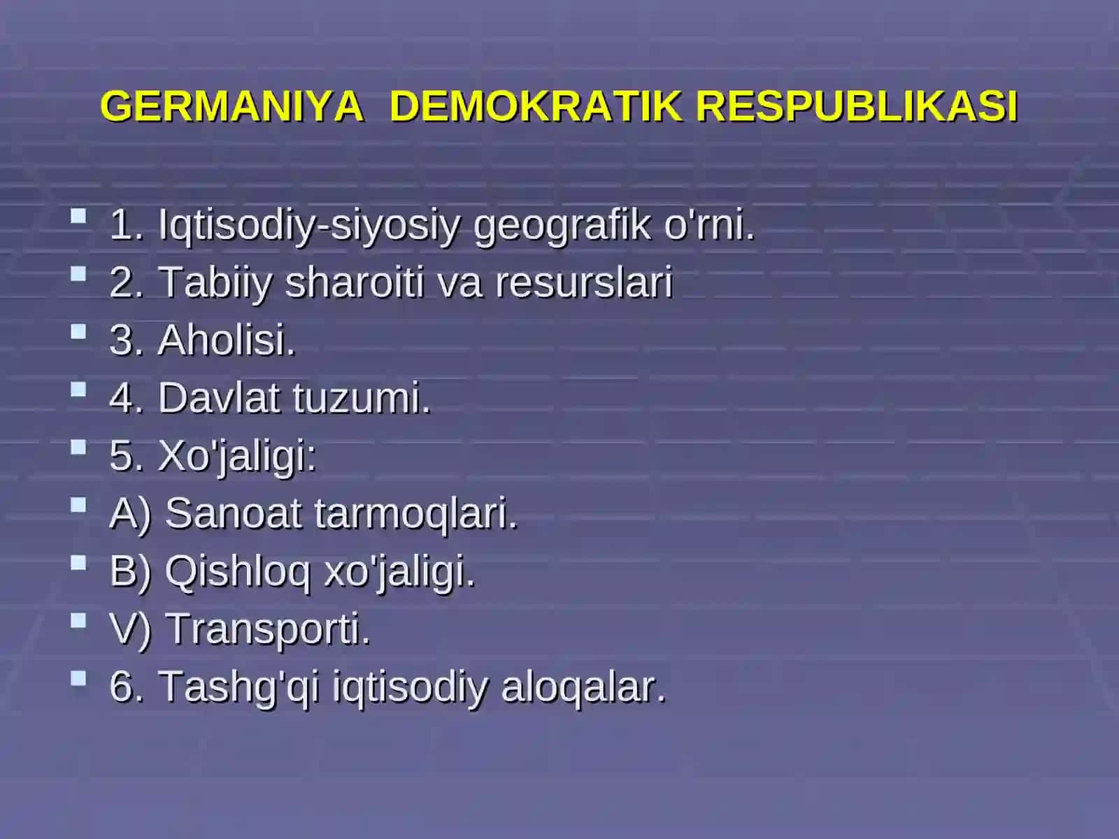 GERMANIYA  DEMOKRATIK RESPUBLIKASI 2
