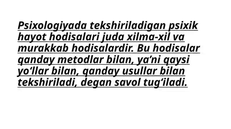 Psixologiya tadqiqot metodlari 2