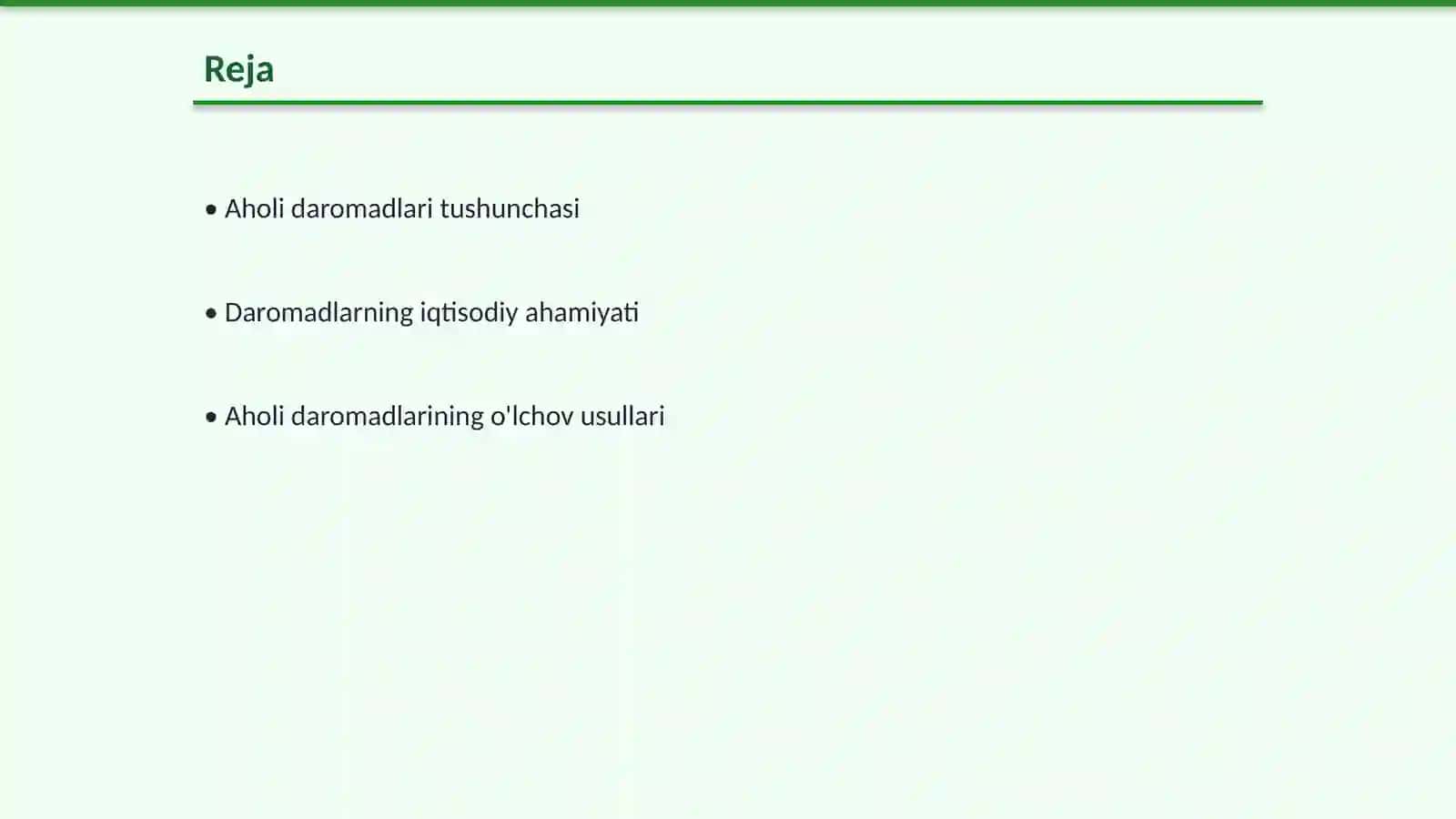 Aholi daromadlarining tahlili 2