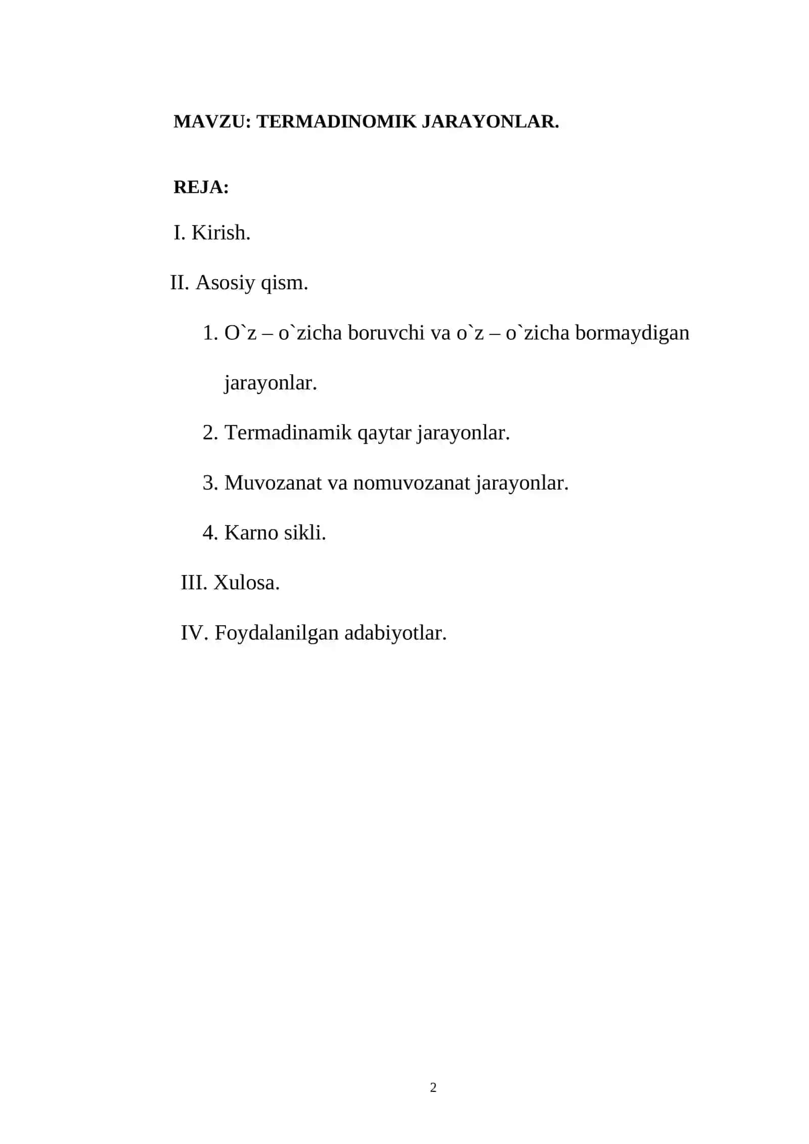 TERMADINOMIK JARAYONLAR 2