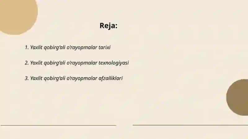 Yaxlit qobirg‘ali orayopmalar 2