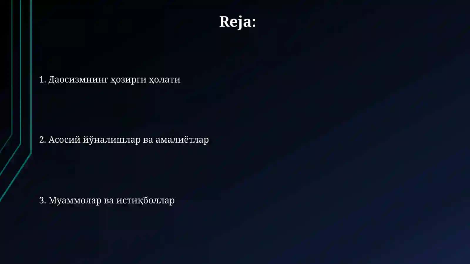 Daosizmning bugungi holati 2