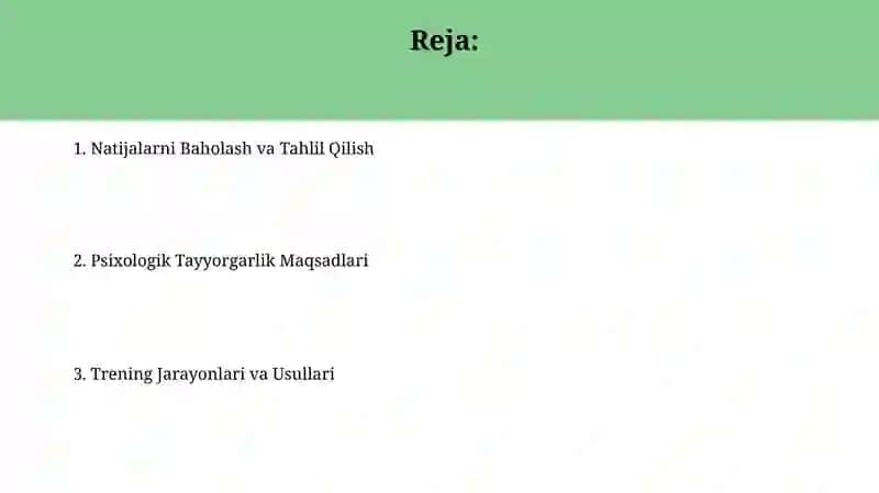 Psixologik trening maqsadi 2