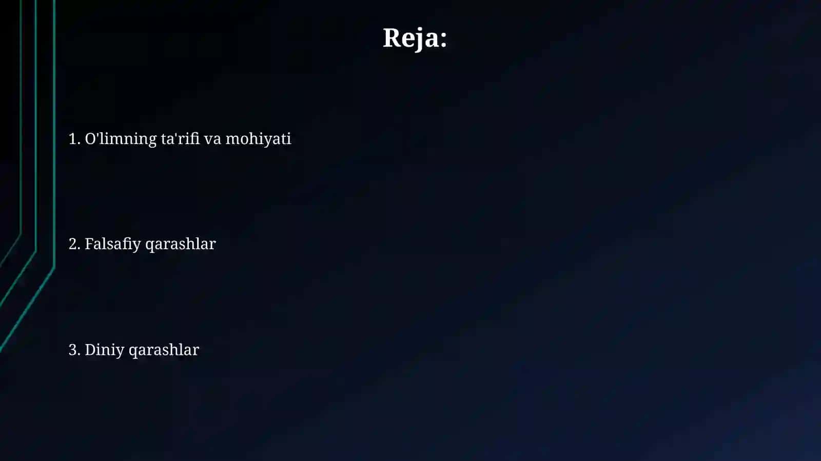 O'lim haqida tushunchalar 2