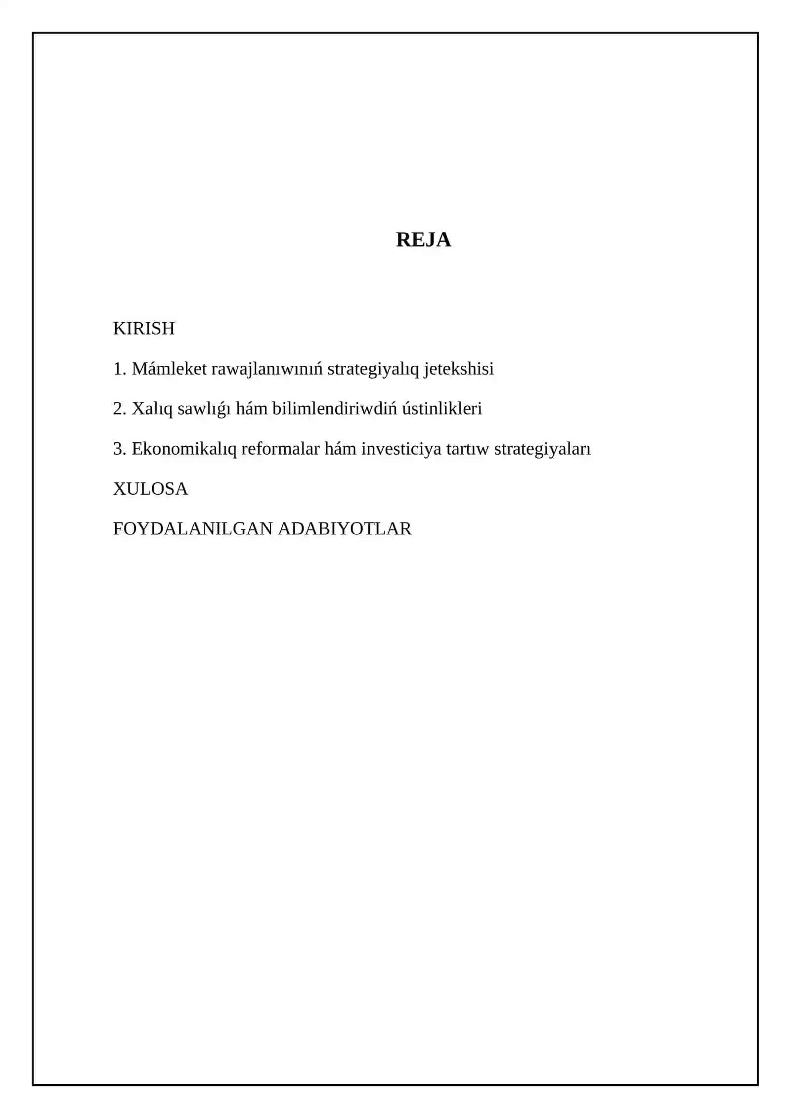 Ozbekstan keleshegi ulli Mamleket 2