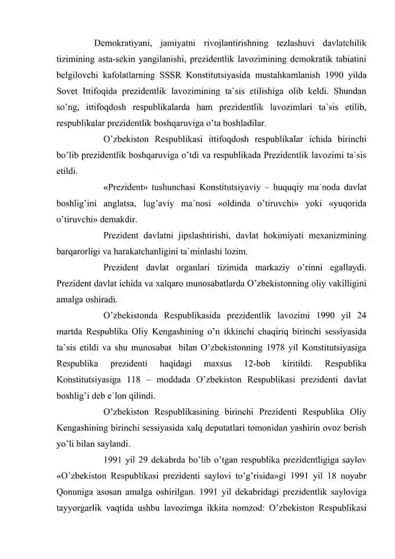 O'zbekiston Respublikasi Prezidenti 2