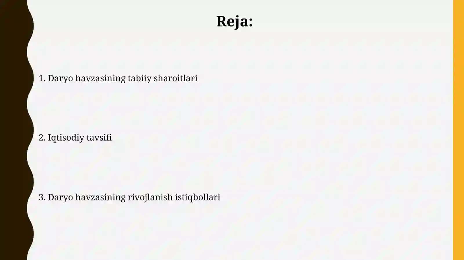 Daryo havzasini ta'biy sharoitini baholash vaiqtisodinitariflash 2