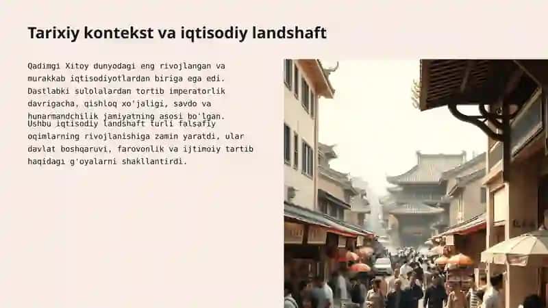 Qadimgi Xitoydagi Iqtisodiy G’oyalar 2