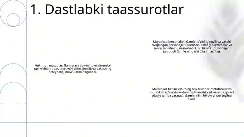 Hamlet Asaridan Olgan Taassurotlarim 2