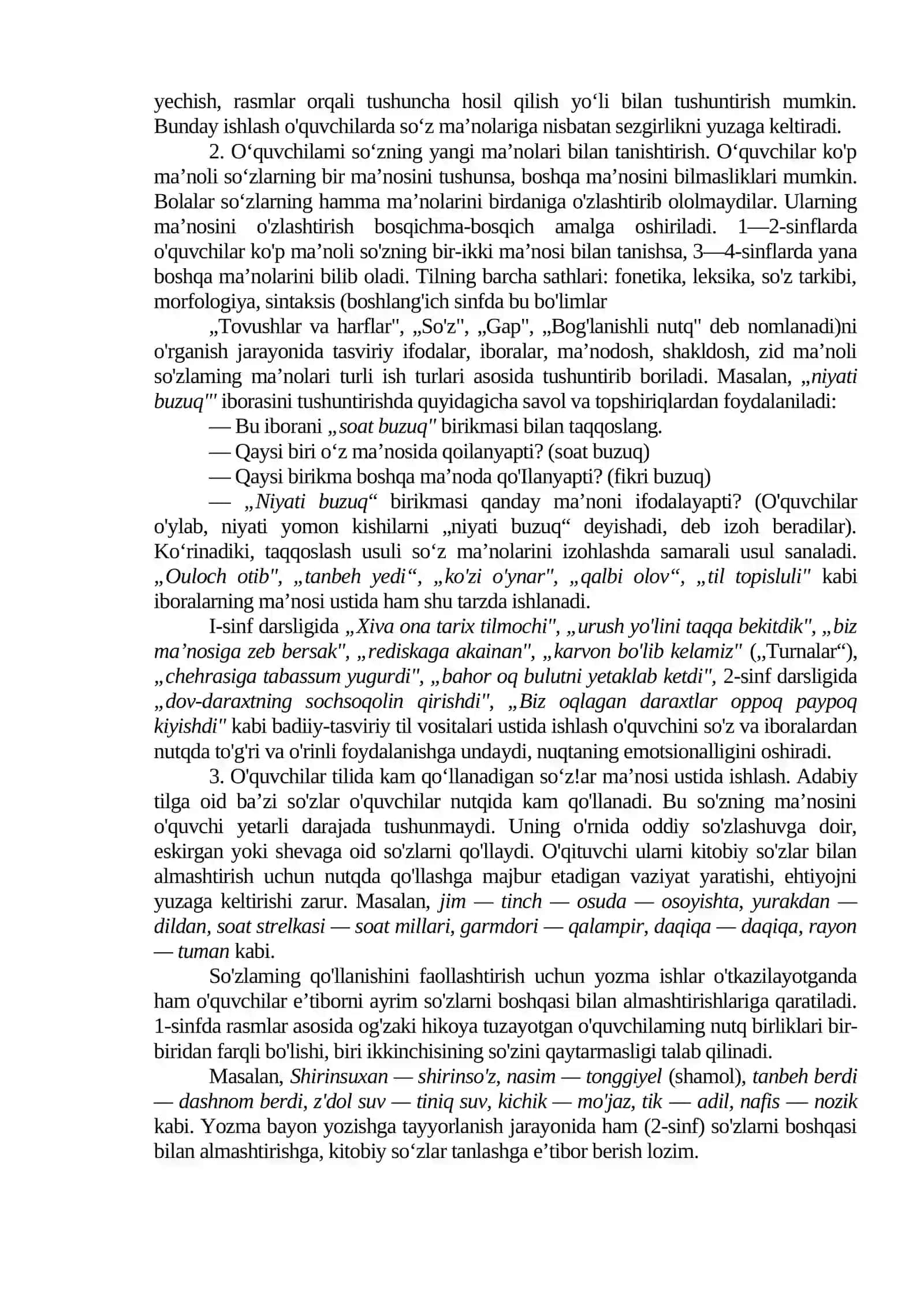 ONA TILIDAN BILIM, KO‘NIKMA VA MALAKALARNI TEKSHIRISH 2
