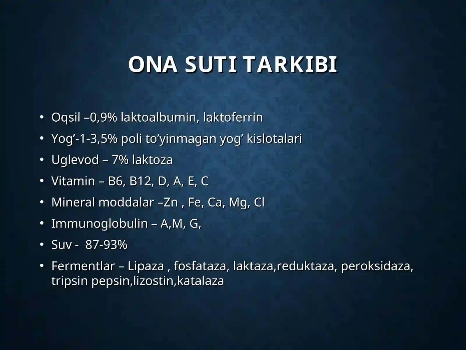 ONA SUTI TARKIBI 2