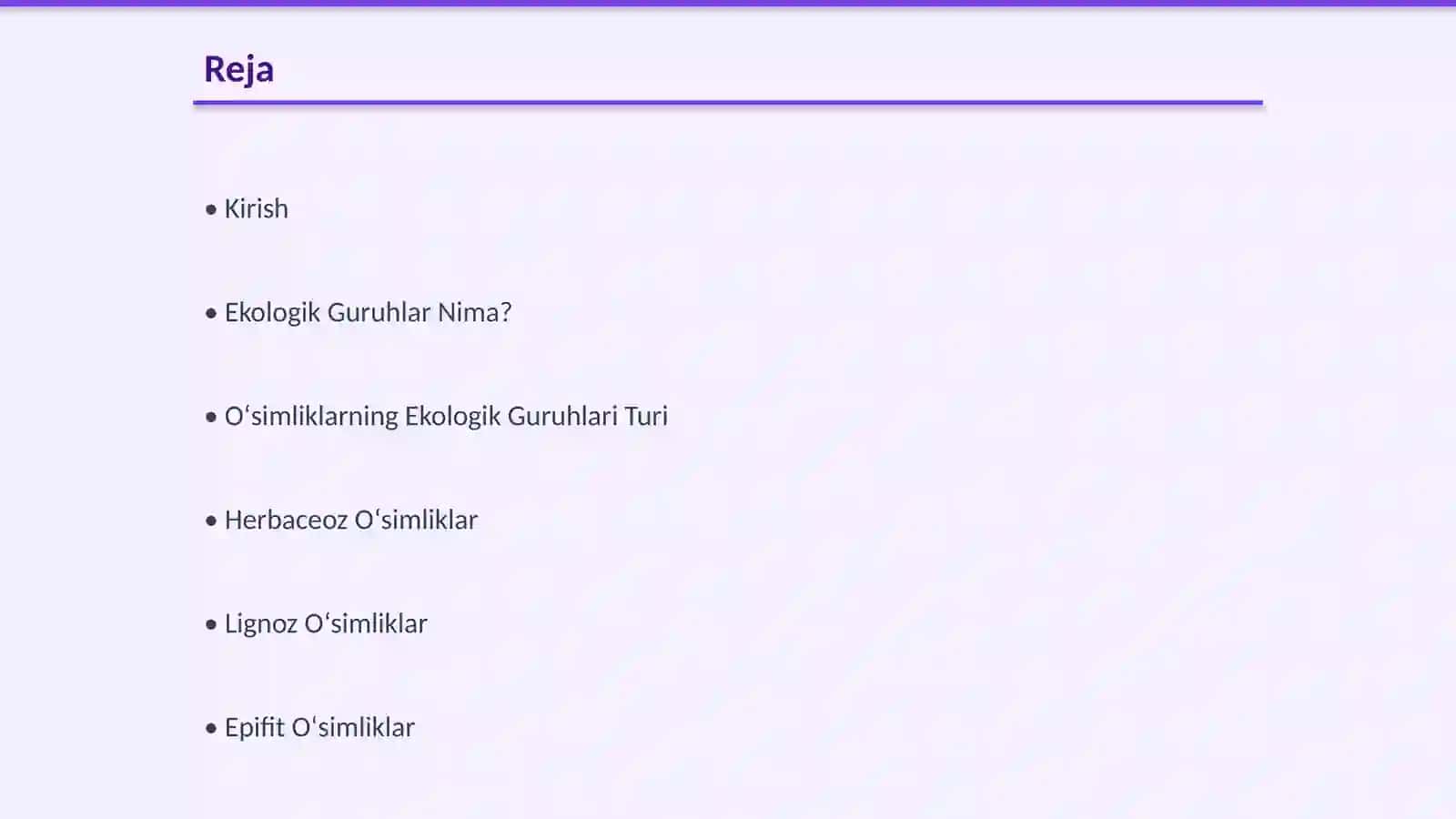 Oʻsimliklarning Ekologik Guruhlari 2