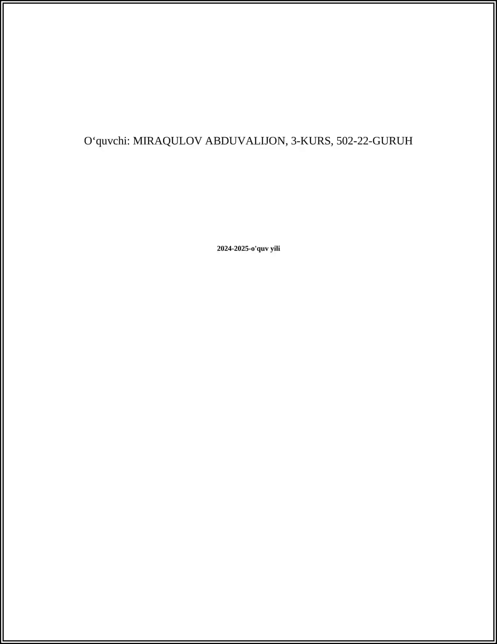 AXBOROT TIZIMLARIGA QO'YILGAN NO FUNKSIONALA TALABLAR 2
