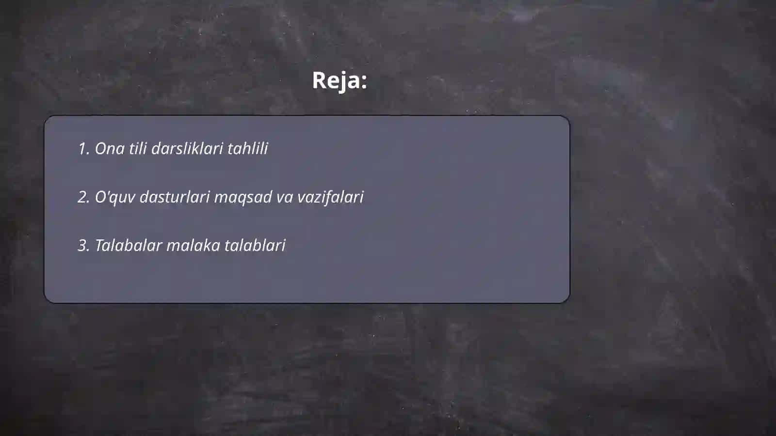 Ona tili o'quv dasturi tahlili 2