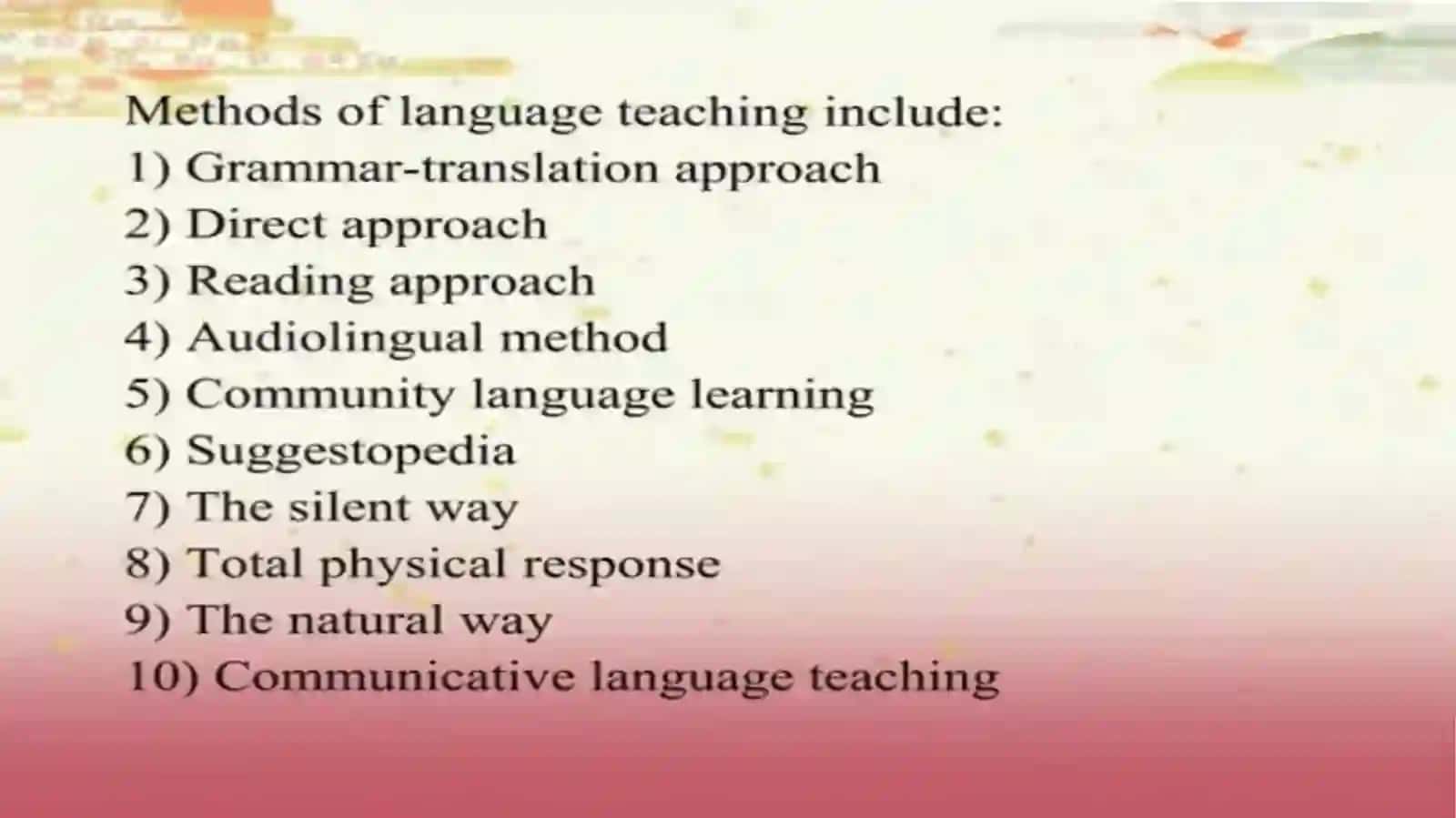 Methods of language teaching 2