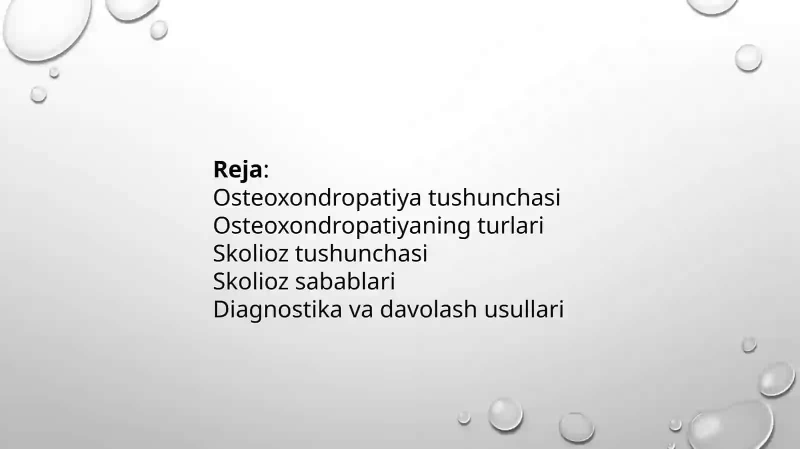 Osteoxondropatiyalar. Skolioz. 2