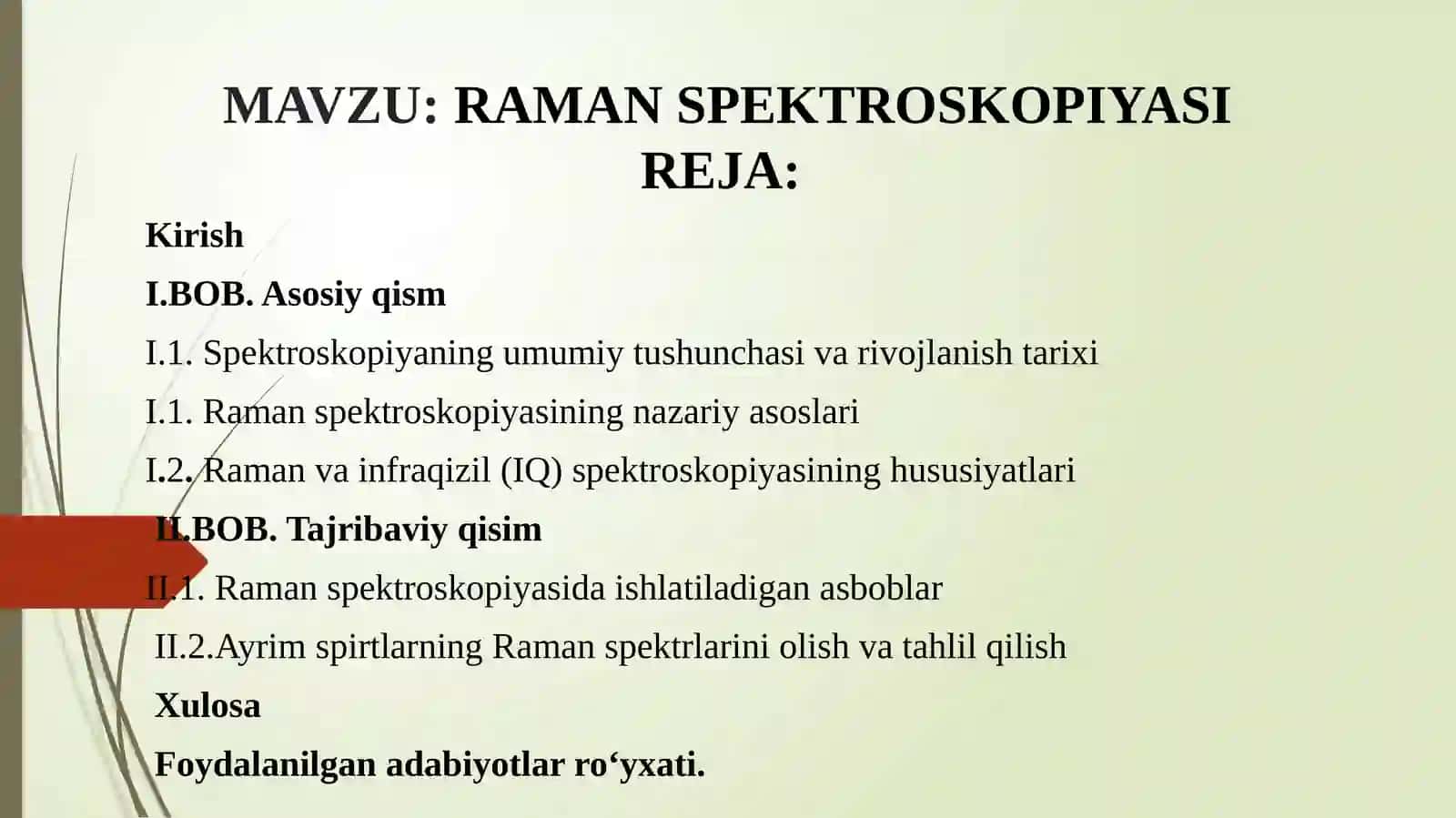RAMAN SPEKTROSKOPIYASI 2