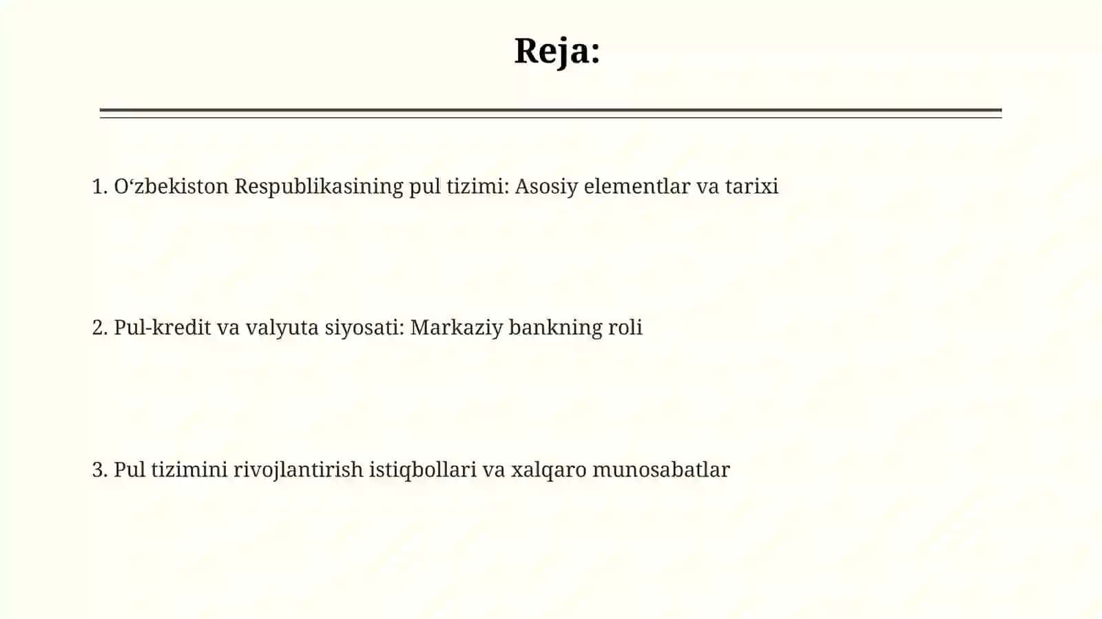 Oʻzbekiston Respublikasi pul tizimi va uning elementlari 2