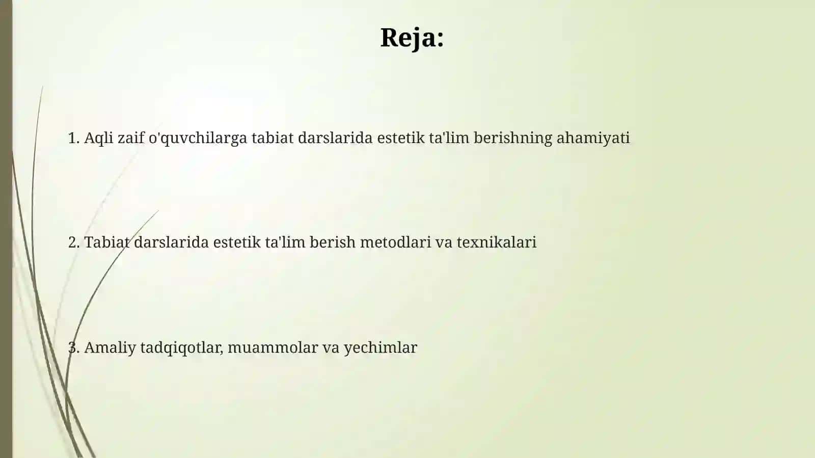 Aqli zaif o'quvchilarga tabiat darslarida estetik ta'lim berish 2