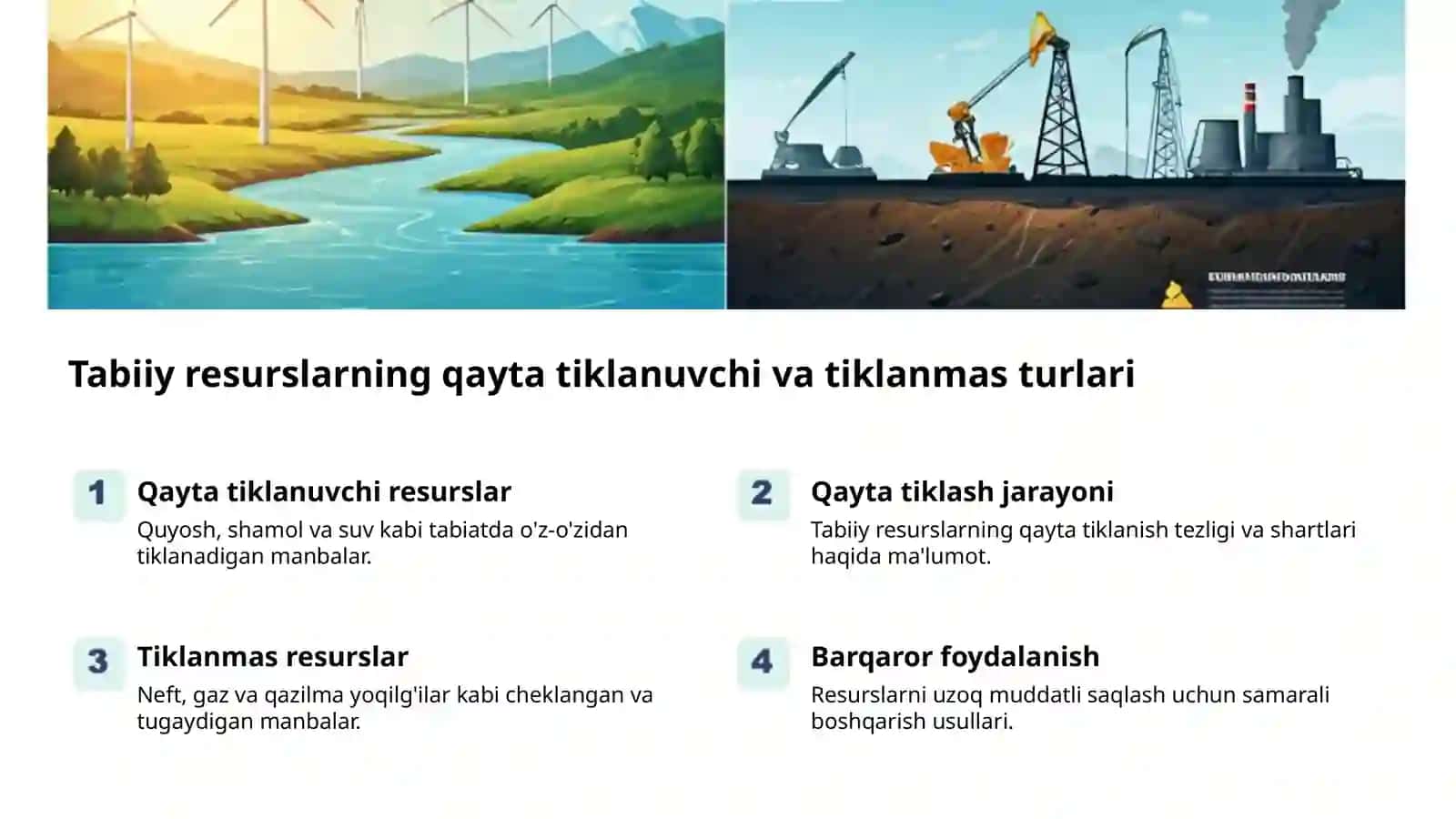 Tabiiy resurslar: oqilona foydalanish va kelajak 2