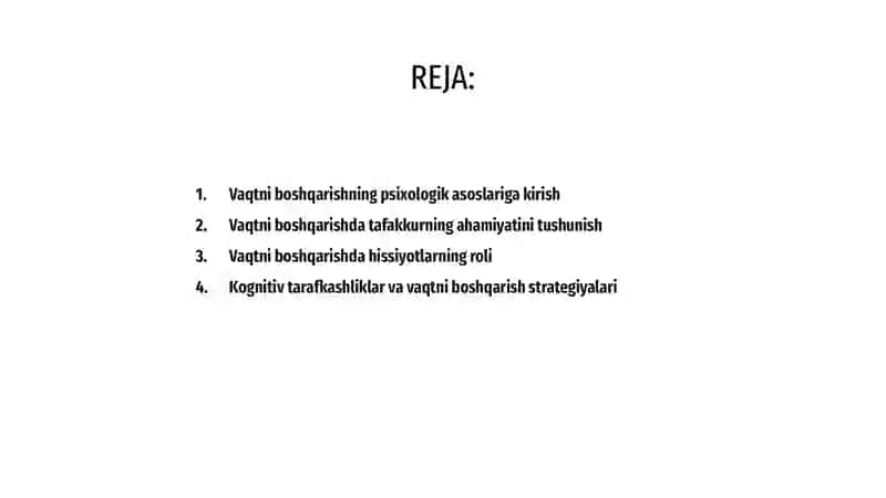 Taym menejmentining psixologik asoslari 2