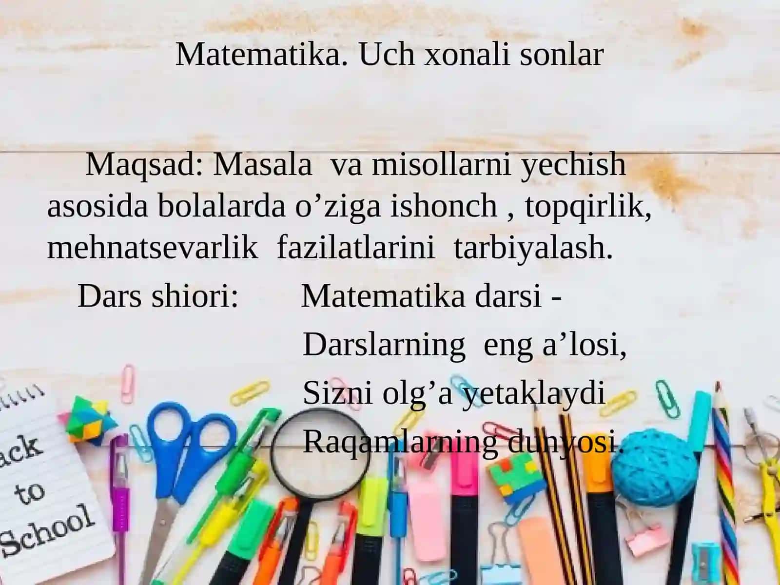 Uchxonalisonlar - Matematika Darslari 2