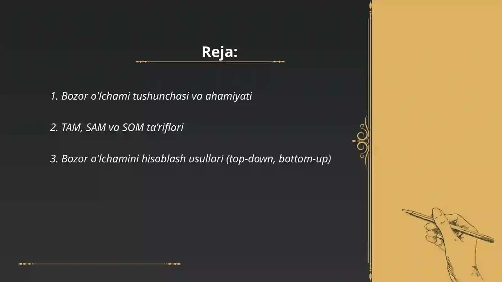 Bozor o'lchami 2