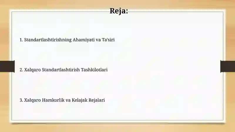 Standartlashtirish boyicha xalqaro tashkilotlar 2