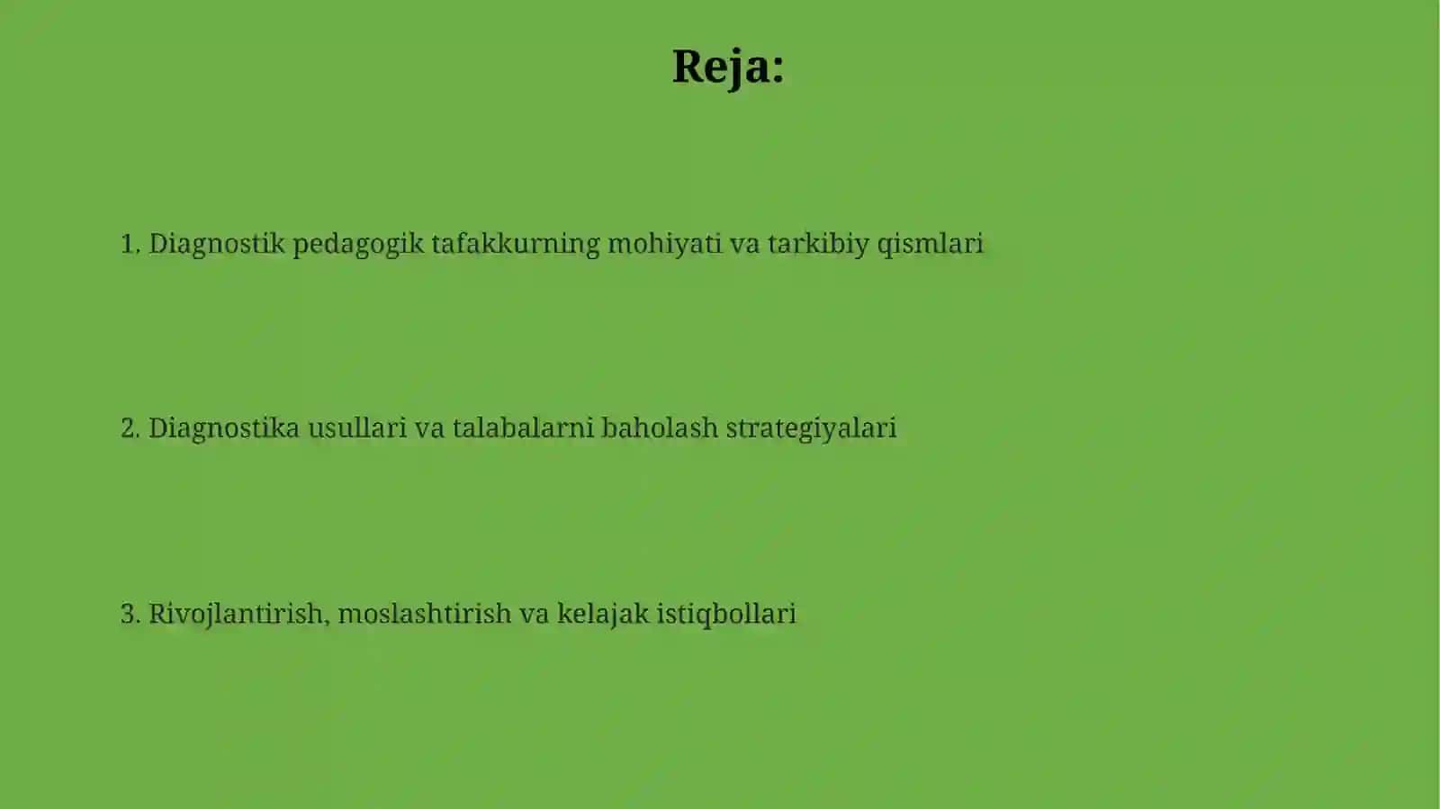 Diagnostik pedagogik fikrlash 2