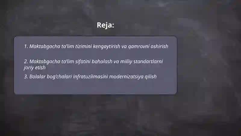Ta'lim sohasidagi o'zgarishlar 2