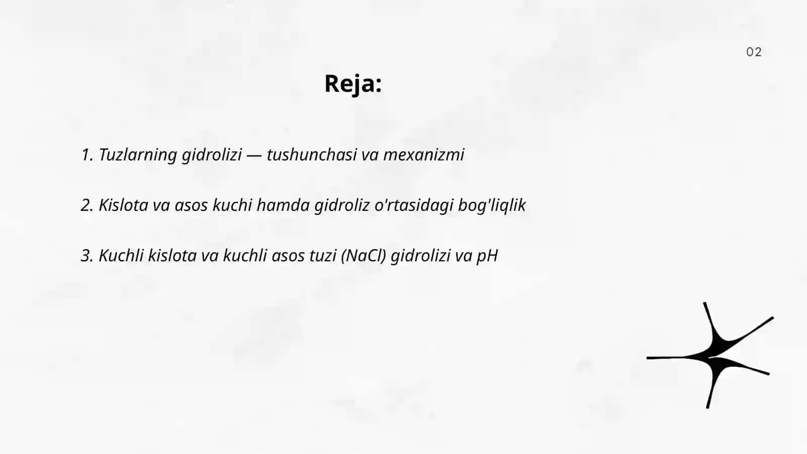 Tuzlarning gidrolizi 2