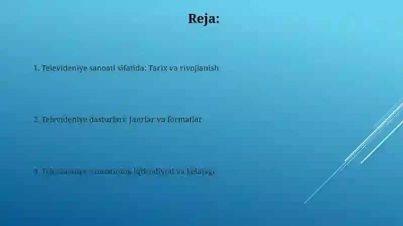 Televidiniya -kòngilochar sanoat sifatida 2