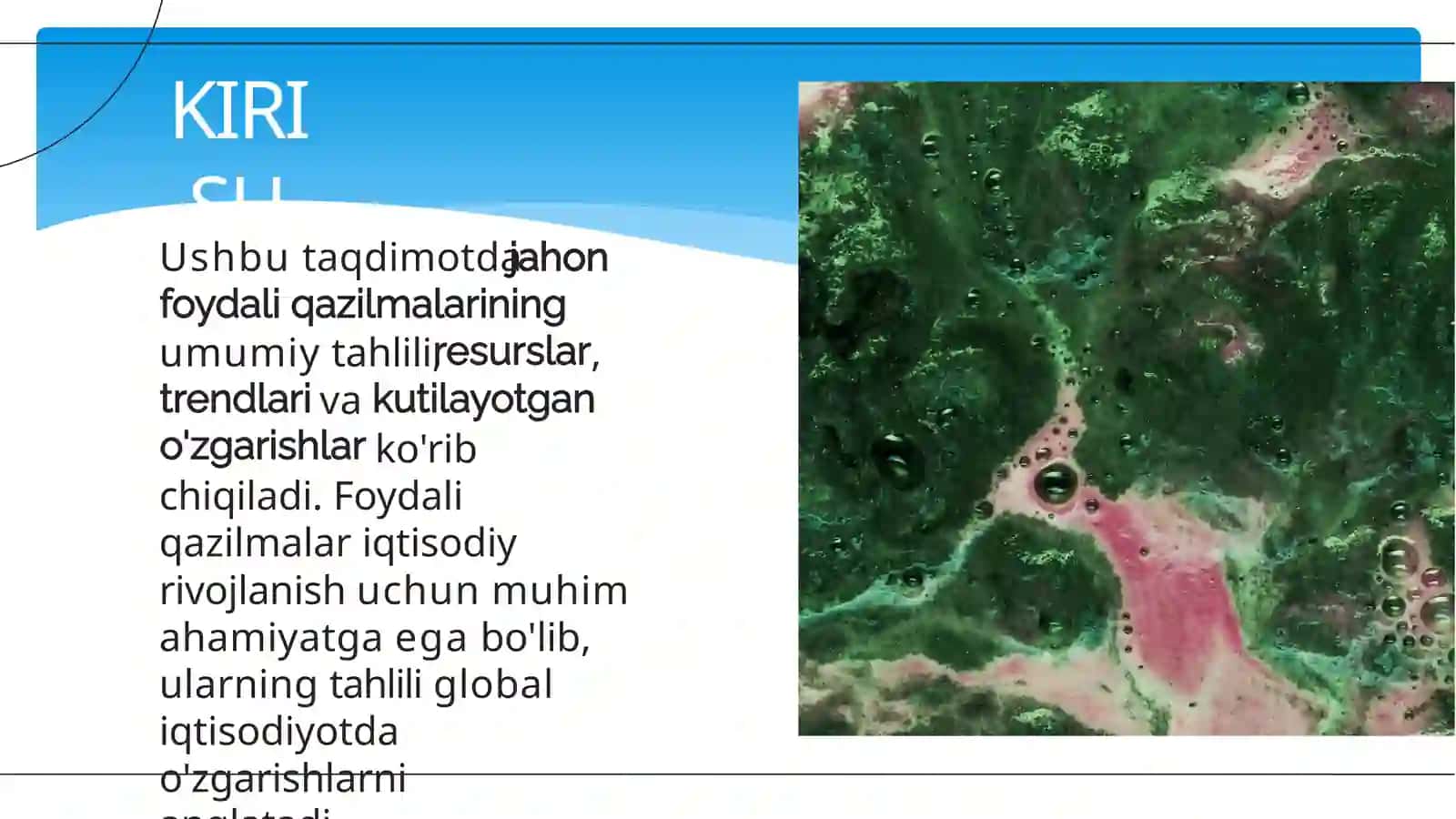 Jahon foydali qazilmalarini umumiy tahlili 2