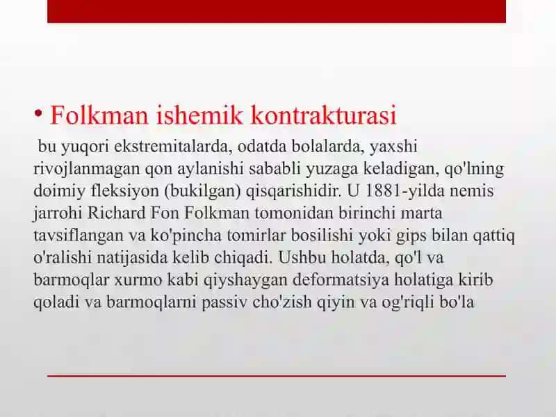 Folkman ishemik kontrakturasi 2
