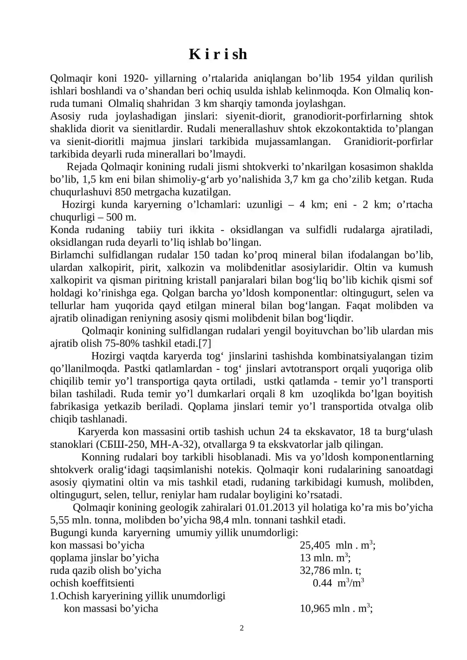 Hisoblash uchun kerakli ma’lumotlar 2