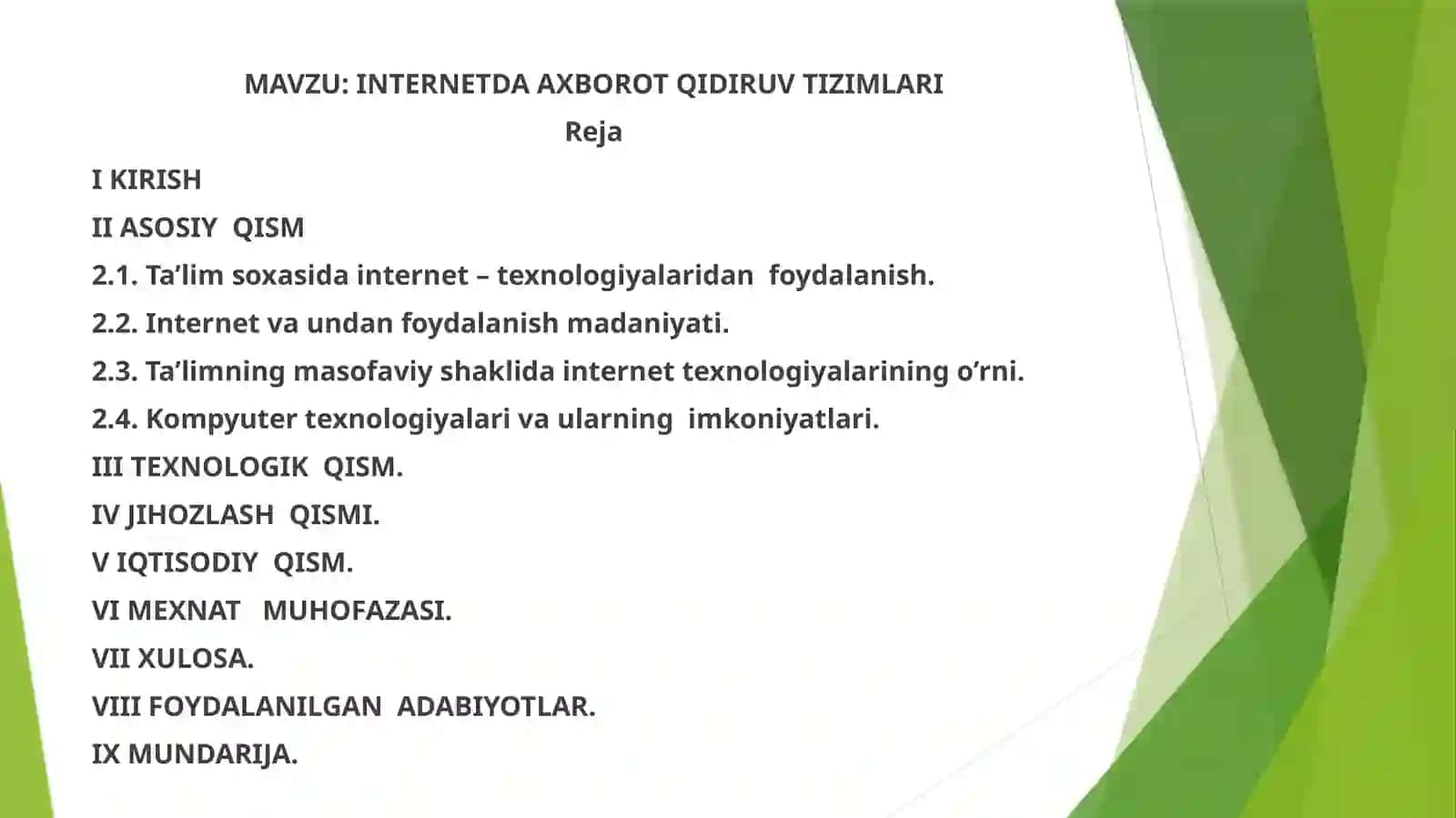 INTERNETDA AXBOROT QIDIRUV TIZIMLARI 2