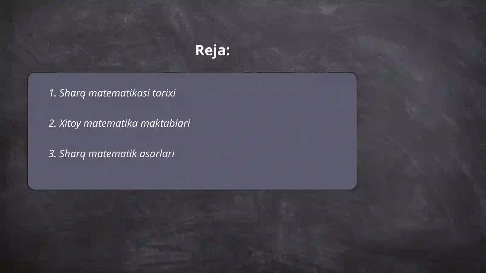 Sharq (Xitoy) matematikasi 2