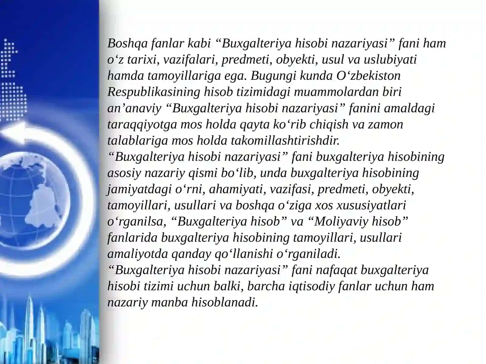 Buxgalteriya hisobi nazariyasi faniningtarixipredmetivao’rganishusullari 2