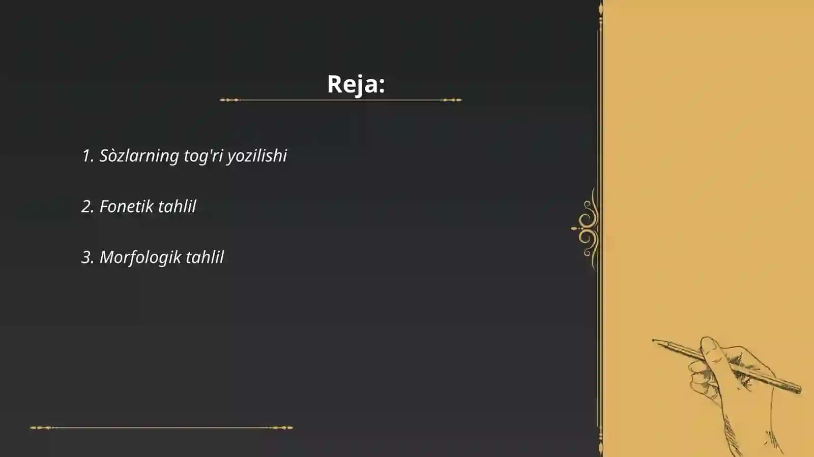 Sòzlarning to'g'ri yozilishi 2