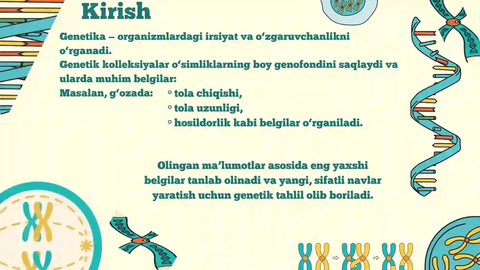 Genetika va genomika asoslari fanidan 2